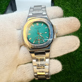 Patek Philippe Silver-Green – Master Copy | Stainless Steel Strap | Master Lock